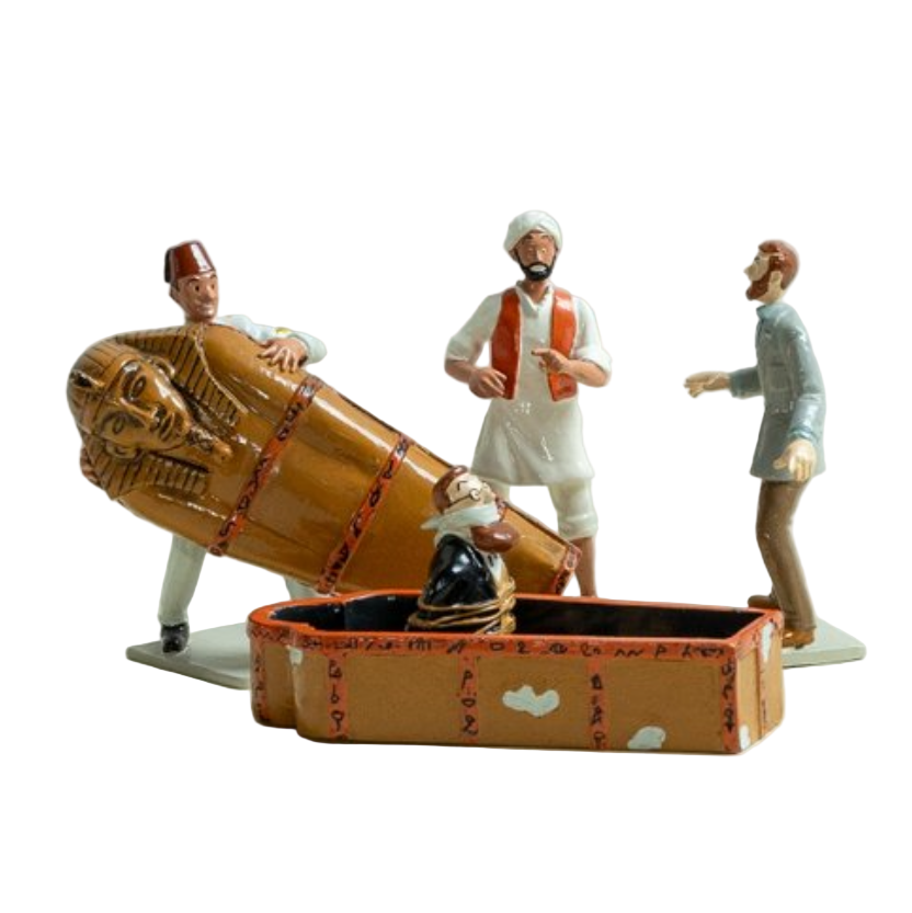 Pixi Blake et Mortimer - La découverte du Dr. Grossgrabenstein ficelé dans le sarcophage