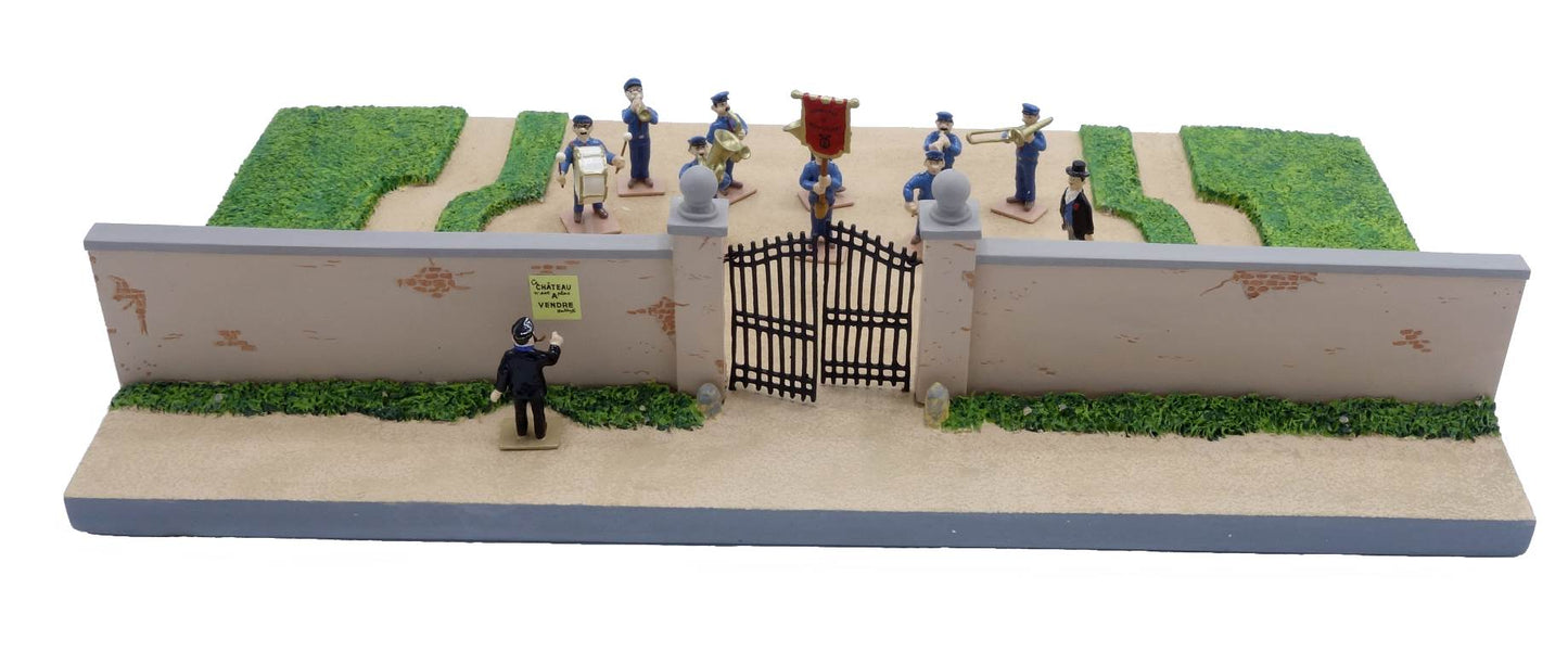 Moulinsart Pixi Tintin - Scène complète du Château de Moulinsart et de la fanfare