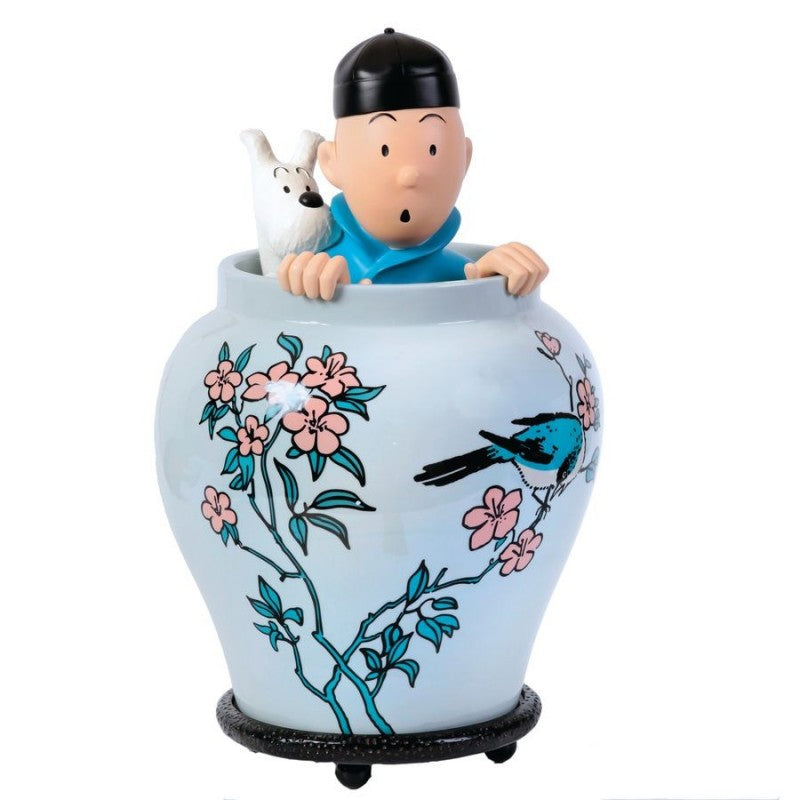 Moulinsart Tintin - Potiche Le Lotus Bleu 44 cm- Les Images Mythiques