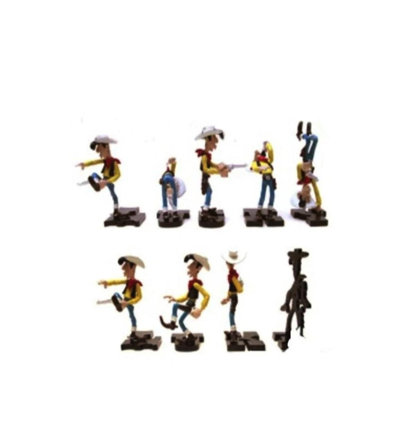 Pixi Morris Lucky Luke - Les 8 positions de tir de Lucky Luke