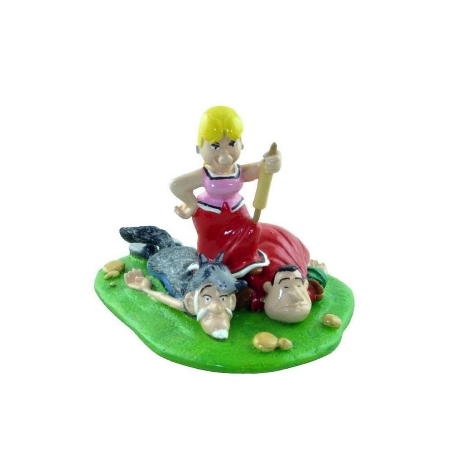 Pixi Uderzo Asterix Obelix - Aplusbégalix in front of his monument