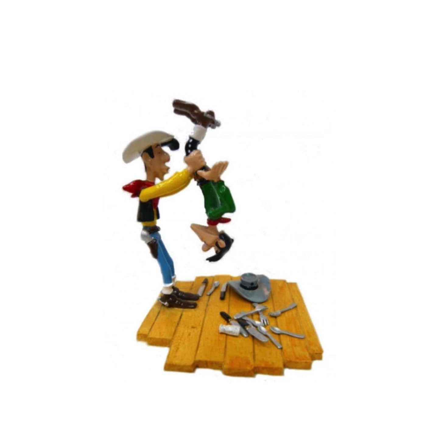 Pixi Morris Lucky Luke - Lucky Luke secouant Averell par les pieds