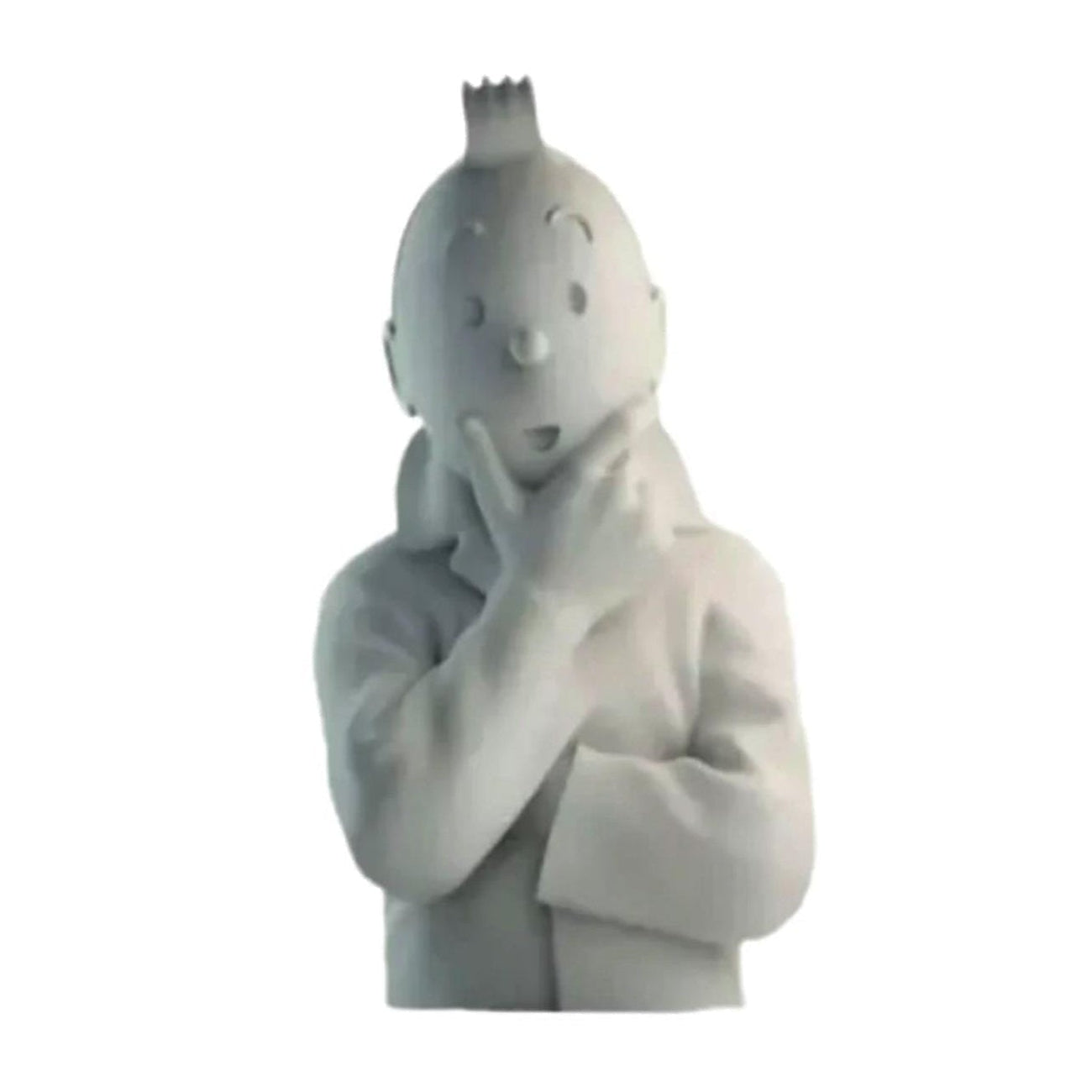 Moulinsart Tintin - Buste porcelaine Tintin pense - 24 cm - Version mat