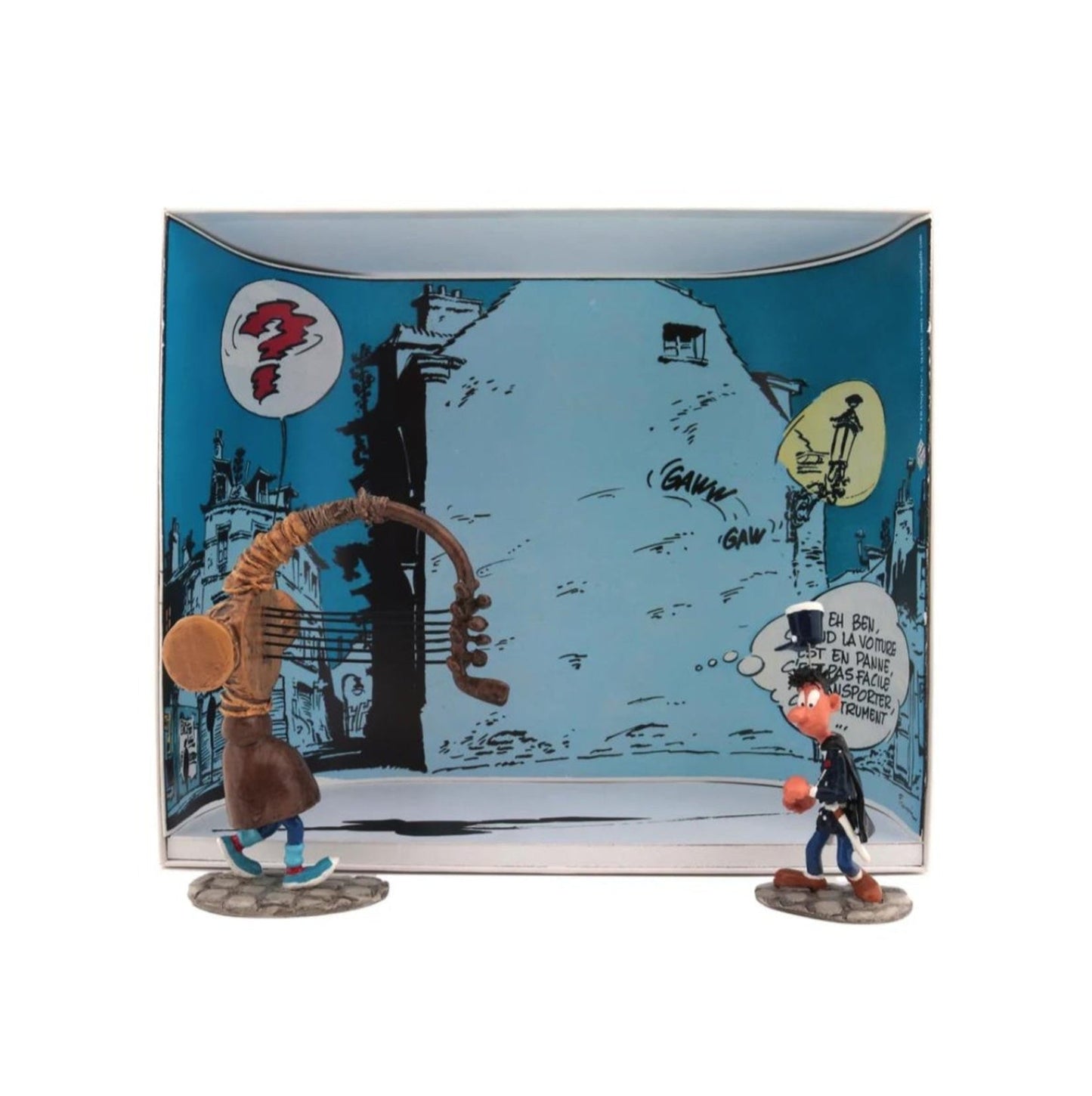 Pixi Franquin Gaston Lagaffe - Gaston portant son gaffophone et Longtarin