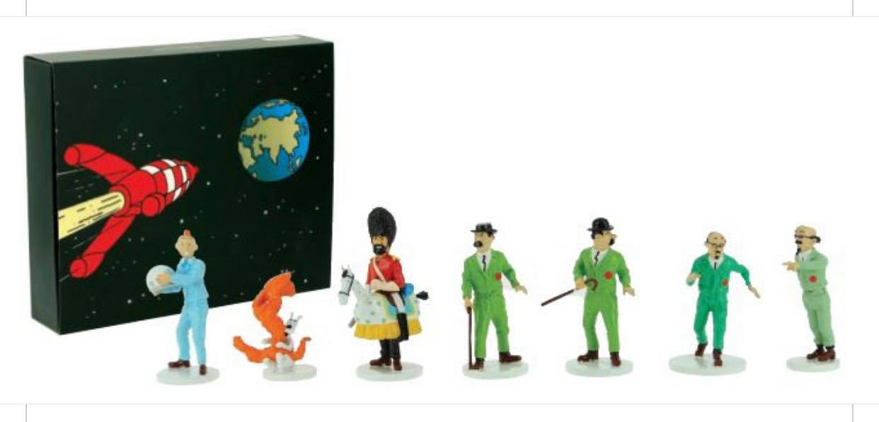 Moulinsart Tintin - Tintin coffret Lune 7 figurines