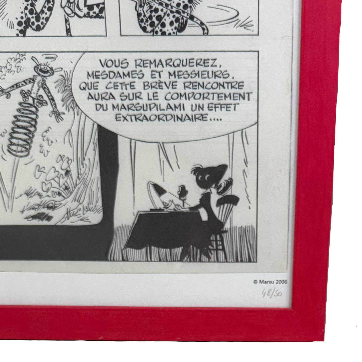 Fariboles Franquin Marsupilamie exclusivité (avec BD limité et reproduction de planche)