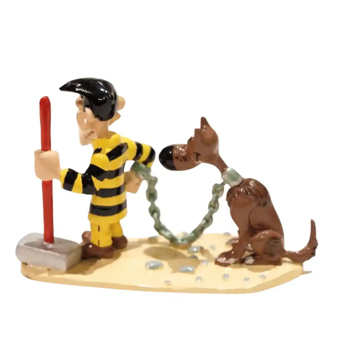Pixi Morris Lucky Luke - Joe Dalton chained to Rantanplan