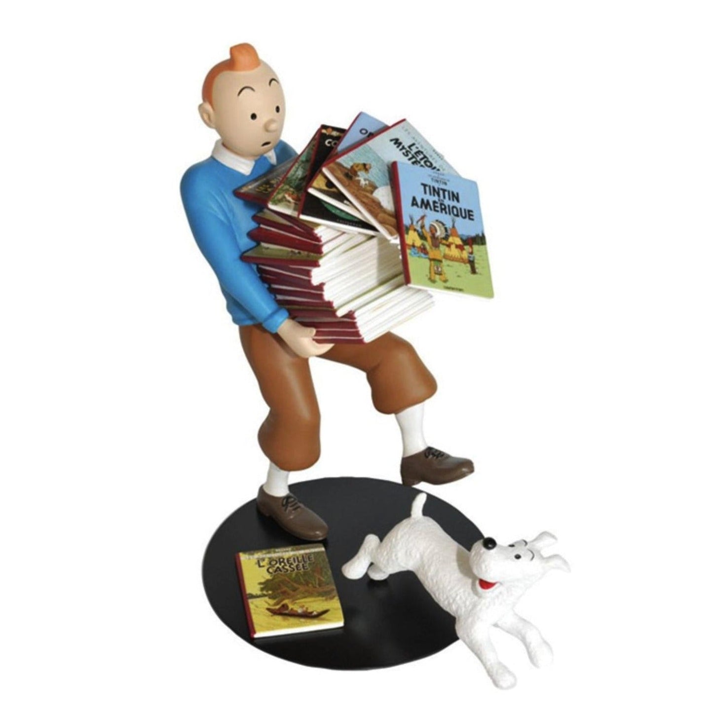 Moulinsart Tintin tenant les albums V4 - Les Images Mythiques