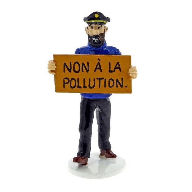 Moulinsart Tintin Carte de Vœux 1972 - Haddock "Non à la pollution" - Série 6