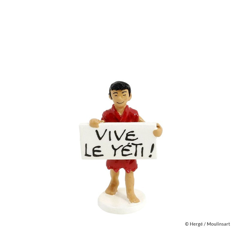 Moulinsart Tintin Carte de Vœux 1972 - Enfant Tibétin "Vive le Yeti" - Série 3