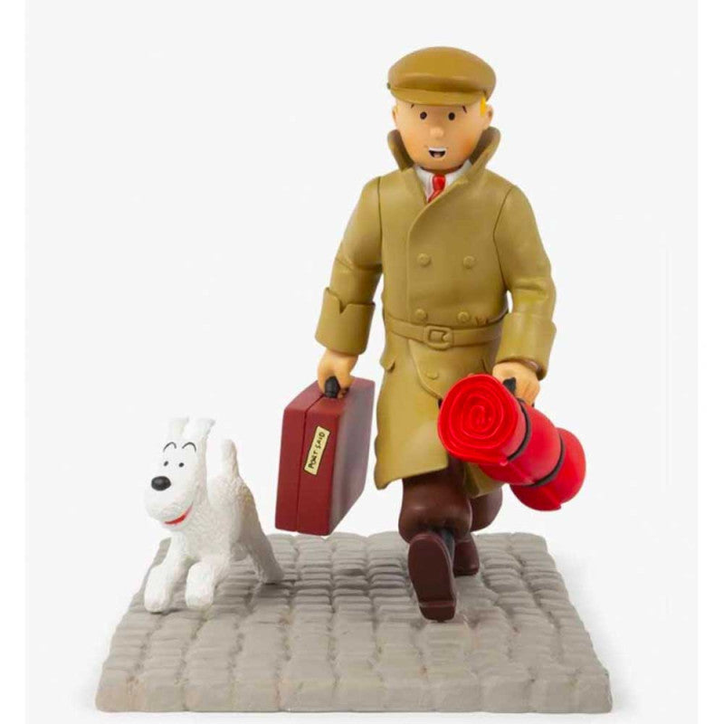 Moulinsart Tintin - Tintin et Milou valise "Ils arrivent" - Socle pavé