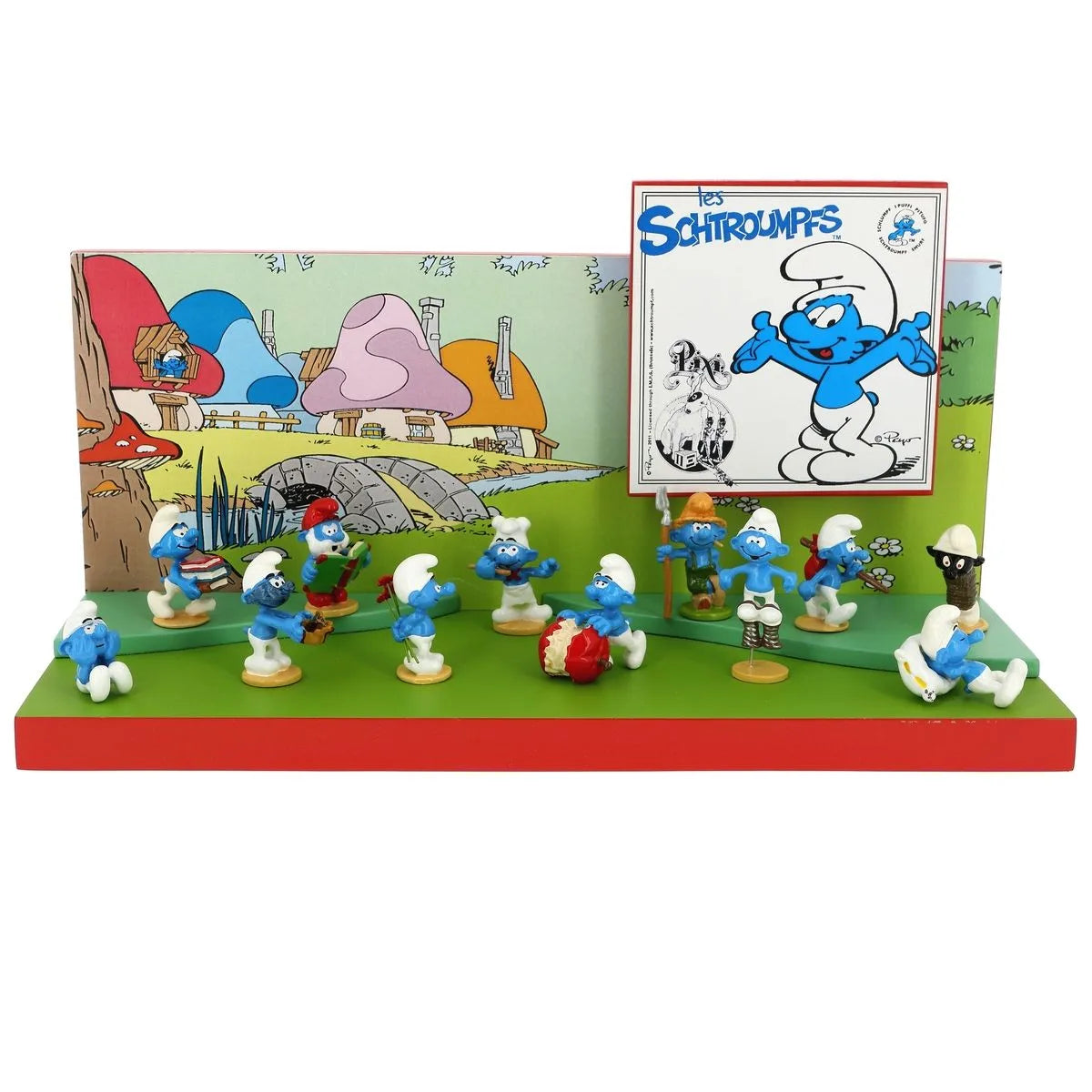 Pixi Peyo Schtroumpf - 12 Schtroumpfs + Présentoir - Collection Origine
