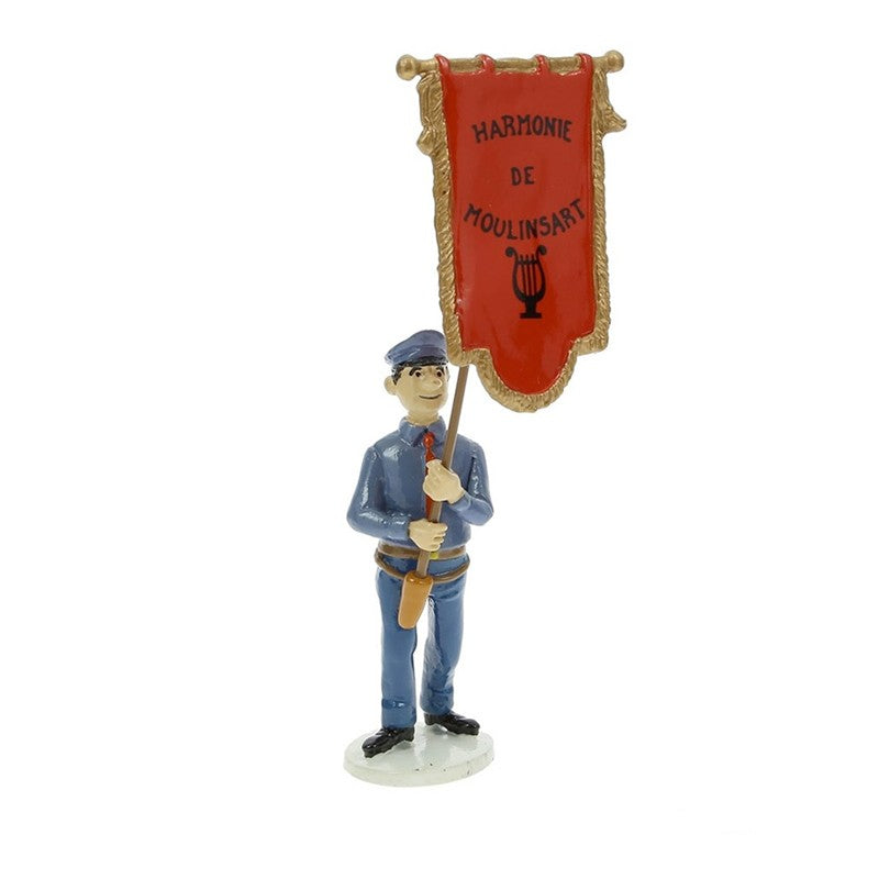 Moulinsart Tintin Carte de Vœux 1972 - Porte drapeau "Harmonie de Moulinsart" - Série 8