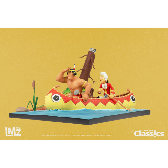 LMZ Collectibles Uderzo Oumpah-Pah et Hubert en canoë (En précommande)