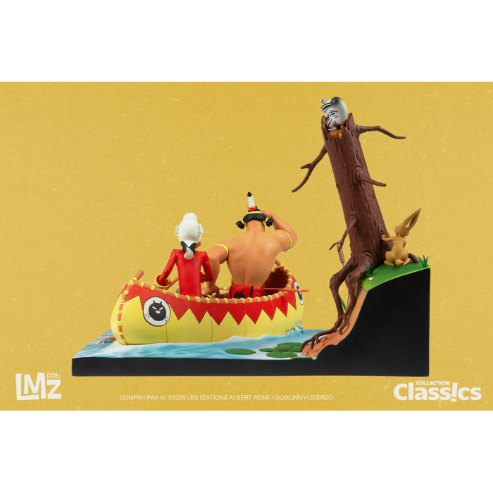 LMZ Collectibles Uderzo Oumpah-Pah et Hubert en canoë (En précommande)