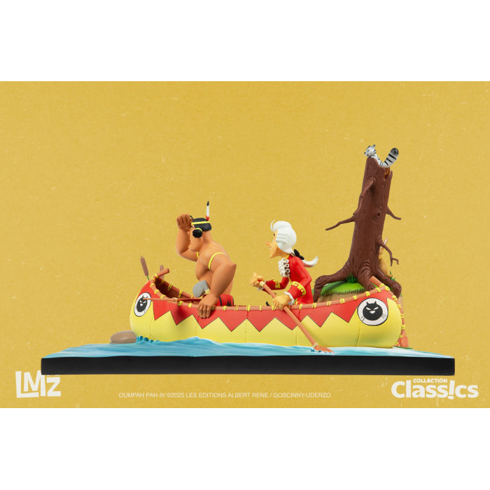 LMZ Collectibles Uderzo Oumpah-Pah et Hubert en canoë (En précommande)