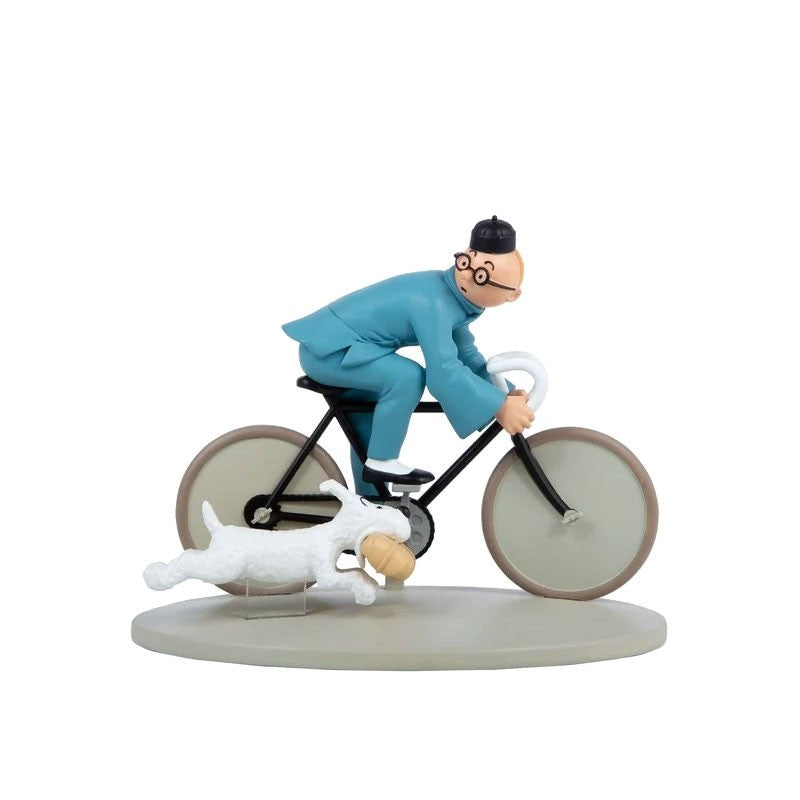 Moulinsart Tintin - Tintin et Milou à vélo colorisé - Le Lotus Bleu