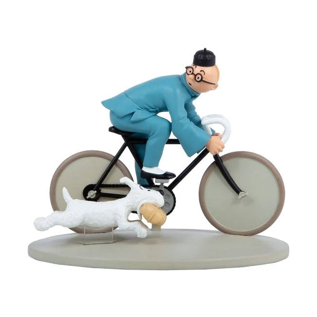 Moulinsart Tintin - Tintin et Milou à vélo colorisé - Le Lotus Bleu