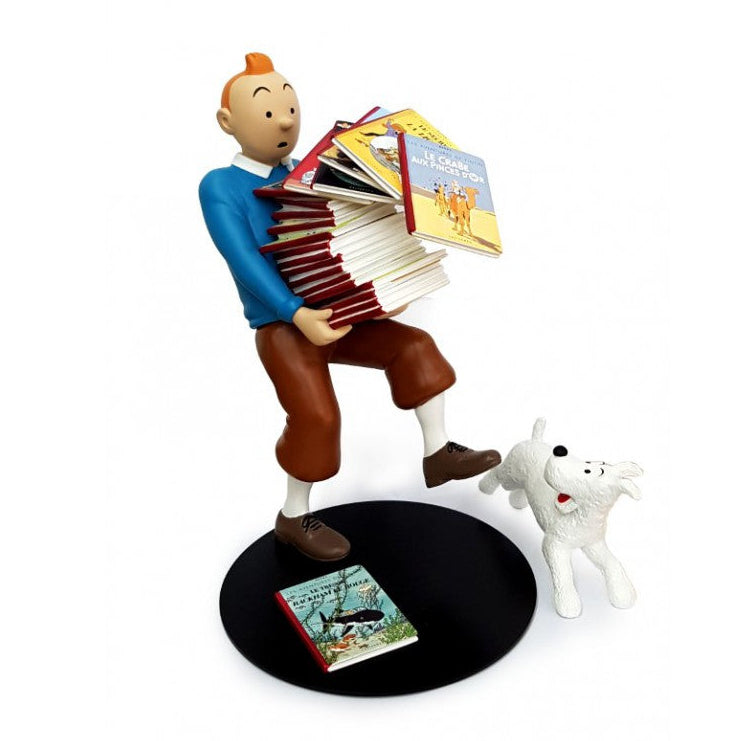 Moulinsart Tintin tenant les albums V1 - Les Images Mythiques