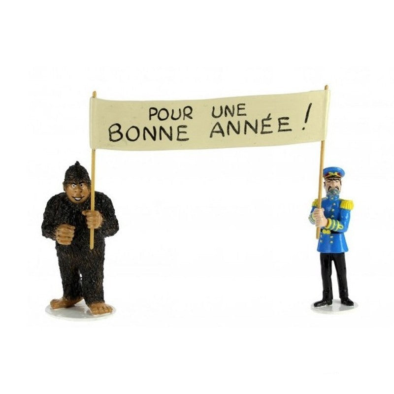 Moulinsart Tintin Carte de Vœux 1972 - Le Yeti et Alcazar "Pour une bonne année" - Série 4