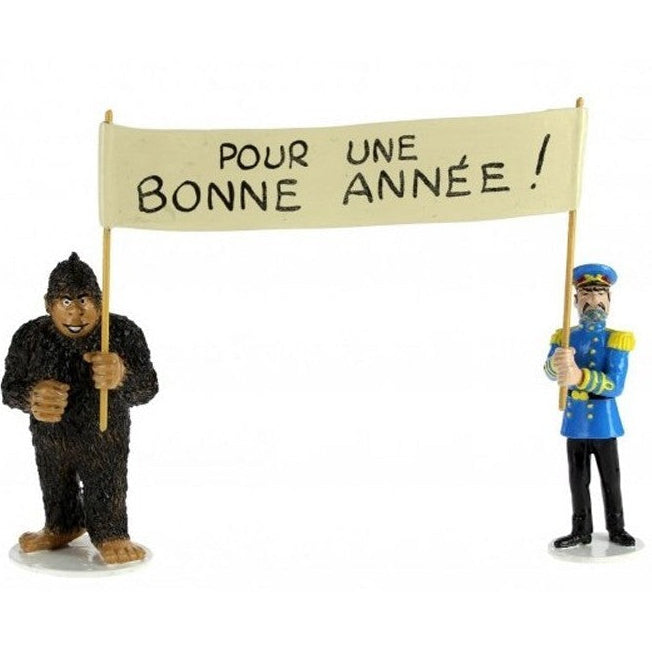Moulinsart Tintin Carte de Vœux 1972 - Le Yeti et Alcazar "Pour une bonne année" - Série 4
