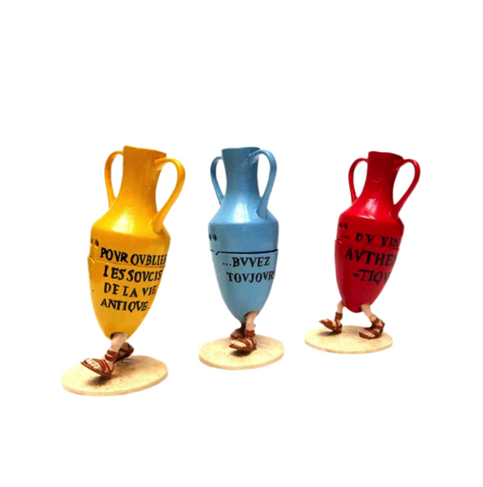 Pixi Uderzo Astérix Obélix - Amphores publicitaires jaune, bleue et rouge