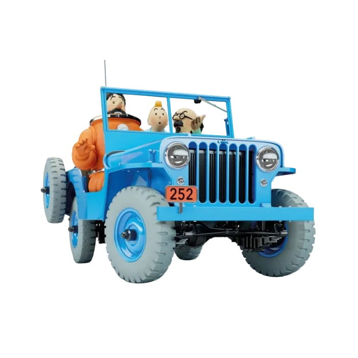 Moulinsart Tintin - Jeep bleue CJ2A "Objectif Lune" - Echelle 1/8