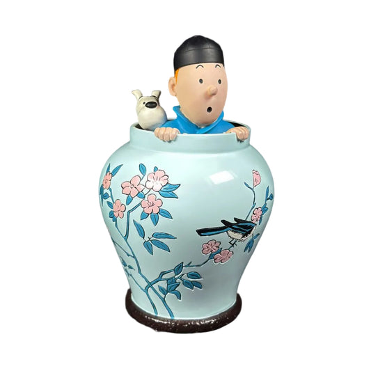 Moulinsart Tintin - Potiche 17 cm Le Lotus Bleu - Les Images Mythiques