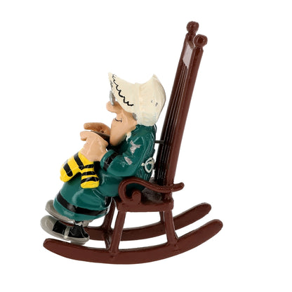Pixi Morris Lucky Luke - Ma Dalton knitting in her rocking chair 