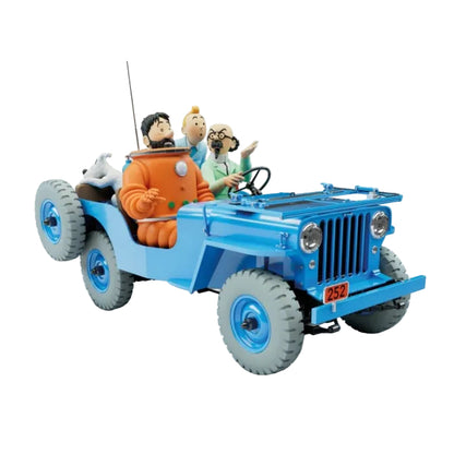 Moulinsart Tintin - Jeep bleue CJ2A "Objectif Lune" - Echelle 1/8