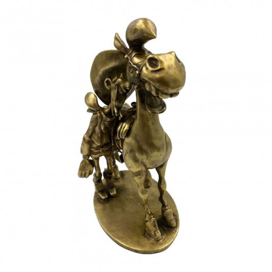 Pixi Morris Lucky Luke - Lucky Luke et Jolly Jumper riant - Atelier Bronze
