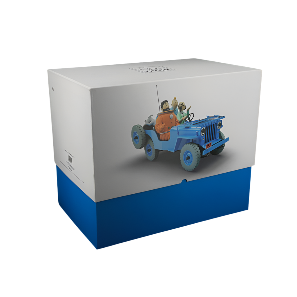 Moulinsart Tintin - Jeep bleue CJ2A "Objectif Lune" - Echelle 1/8