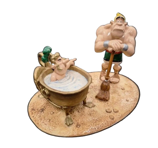 Pixi Uderzo Astérix Obélix - Le Centurion Mordicus dans sa baignoire + Cornedurus