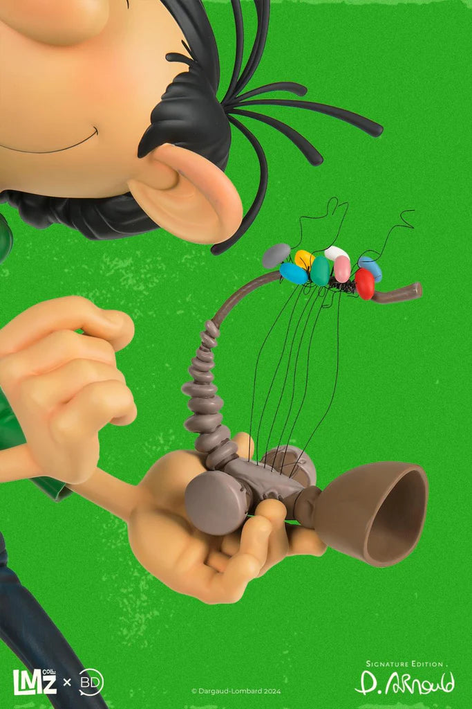 LMZ Collectibles Franquin - Gaston Lagaffe et son petit Gaffophone - Signature Édition