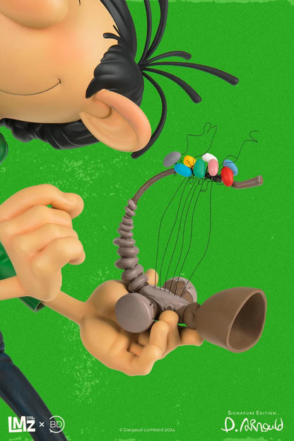 LMZ Collectibles Franquin - Gaston Lagaffe et son petit Gaffophone - Signature Édition