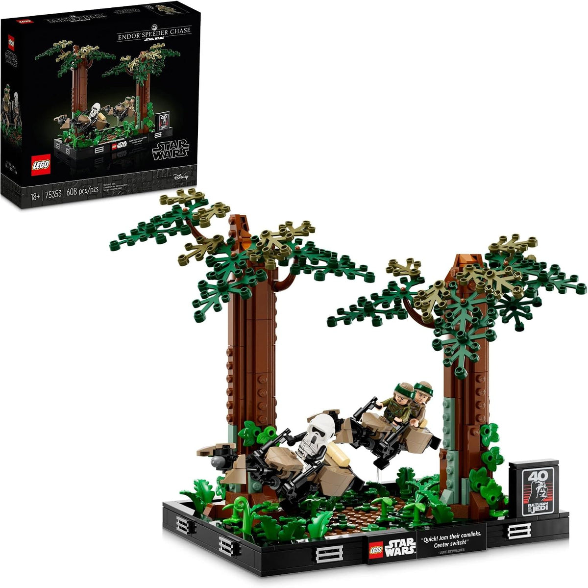 LEGO Star Wars - Diorama de la course-poursuite en speeder sur Endo - 75353 - Neuf et scellé