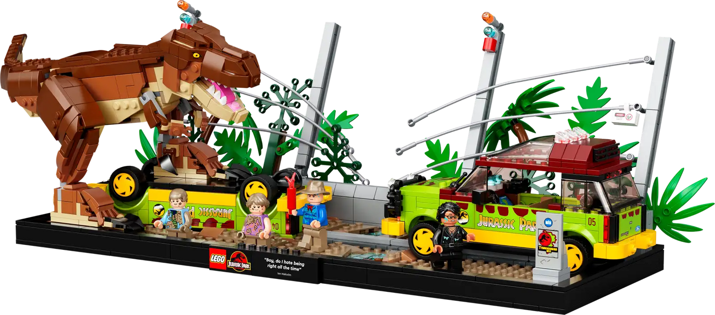 The escape of the T. rex from Jurassic Park 