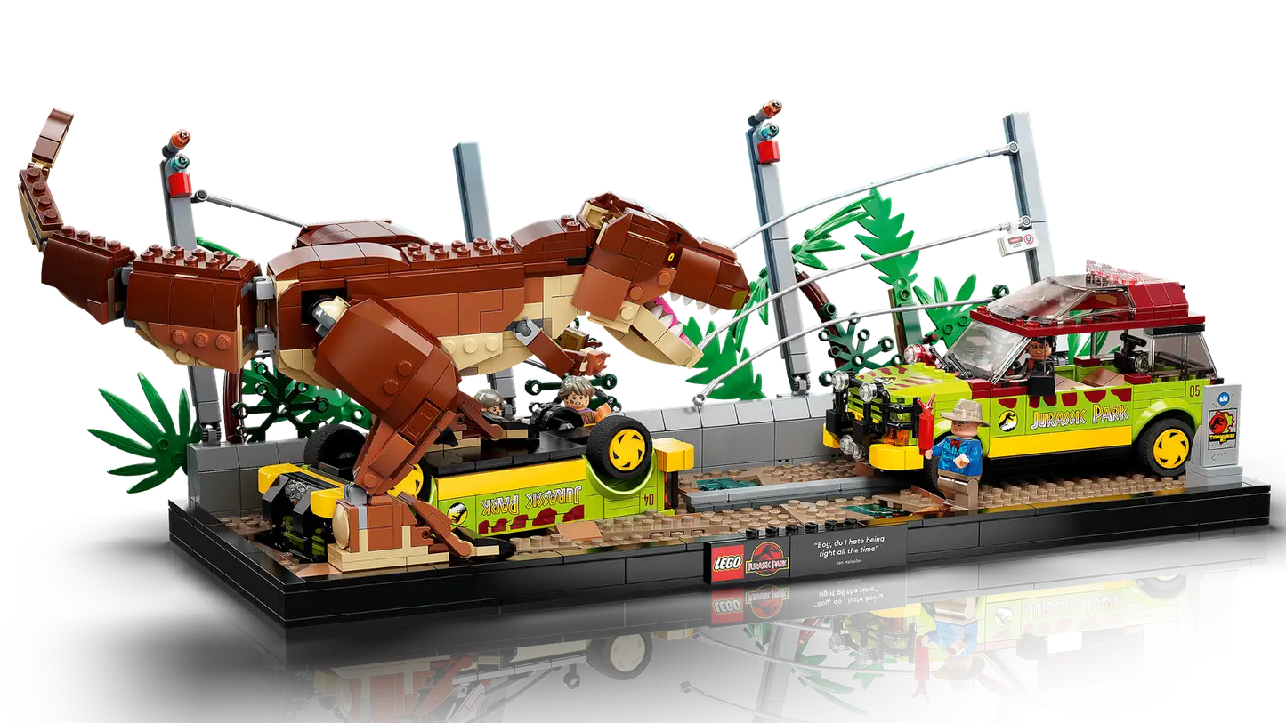 The escape of the T. rex from Jurassic Park 