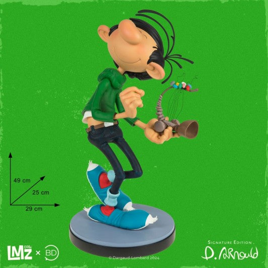 LMZ Collectibles Franquin - Gaston Lagaffe et son petit Gaffophone - Signature Édition