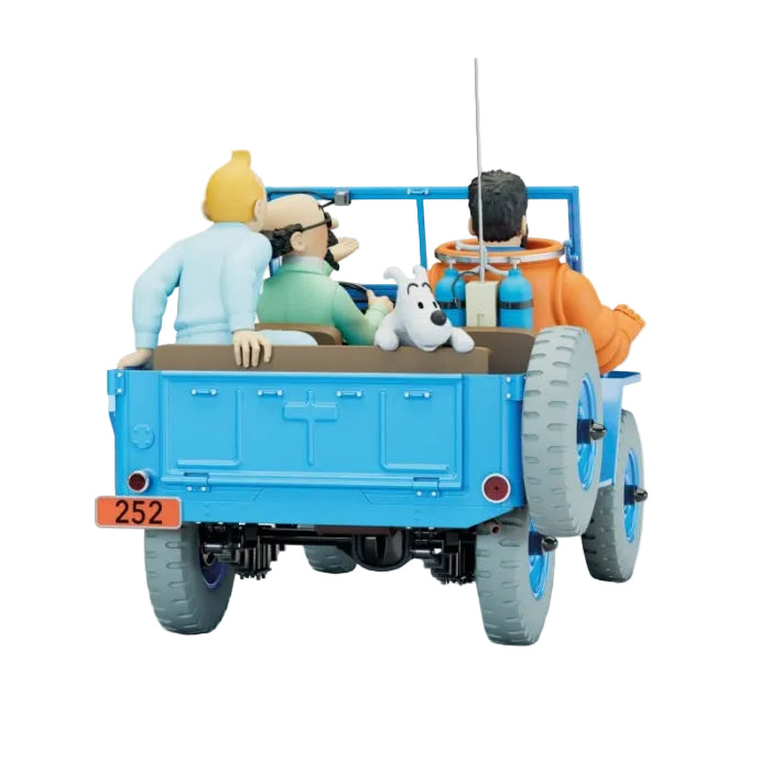 Moulinsart Tintin - Jeep bleue CJ2A "Objectif Lune" - Echelle 1/8