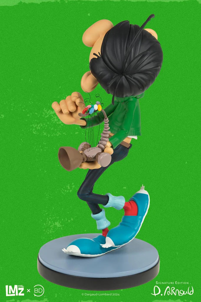 LMZ Collectibles Franquin - Gaston Lagaffe et son petit Gaffophone - Signature Édition