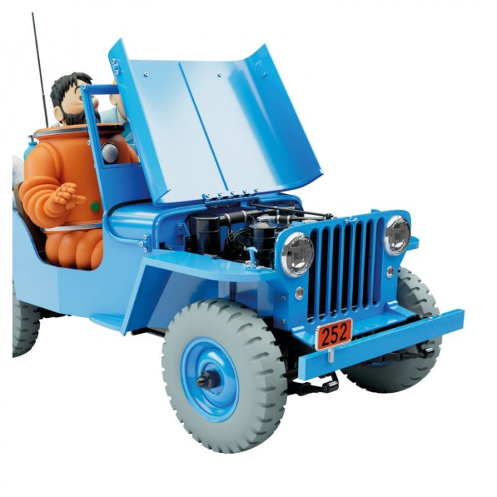 Moulinsart Tintin - Jeep bleue CJ2A "Objectif Lune" - Echelle 1/8