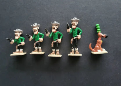 Pixi mini Morris Lucky Luke - Rantanplan et les 4 Dalton (5 figurines)