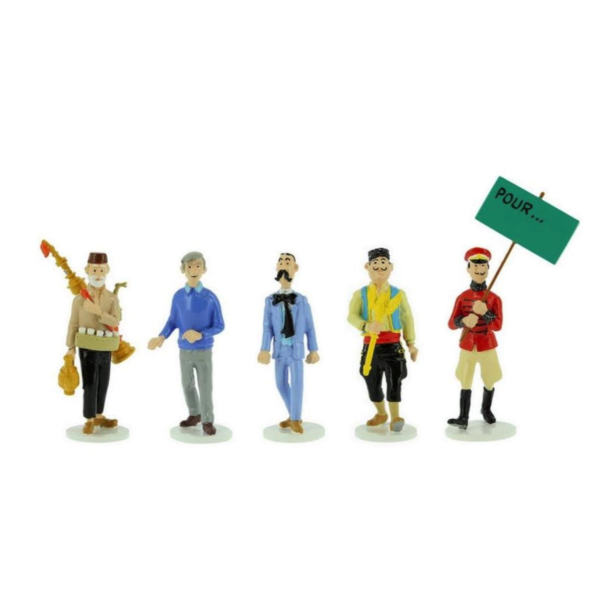 Moulinsart Pixi Tintin Carte de Voeux 1972 - Série 10 - 5 figurines