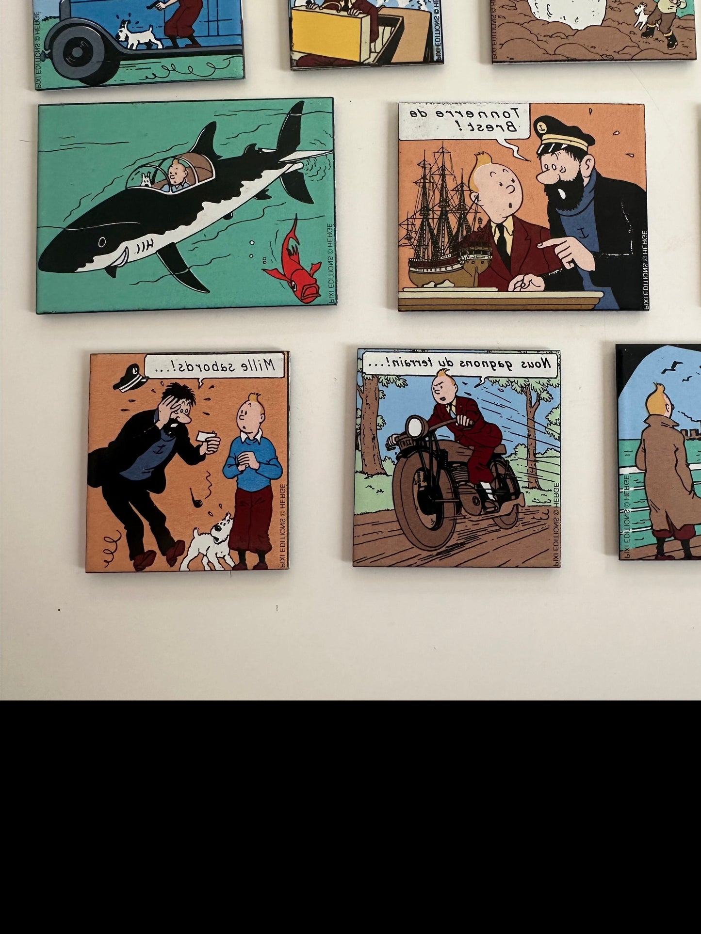 Pixi Tintin- 12 Plaques émaillées Magnétiques