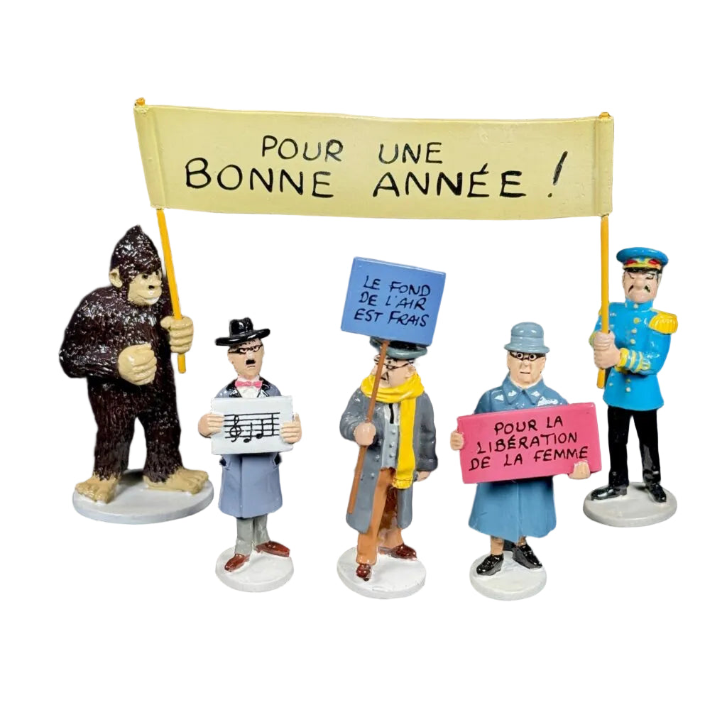 Moulinsart Pixi Tintin Carte de Voeux 1972 - Série 4 - 5 figurines
