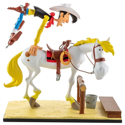 LMZ Collectibles Morris Lucky Luke & Jolly Jumper "En avant, old boy !"