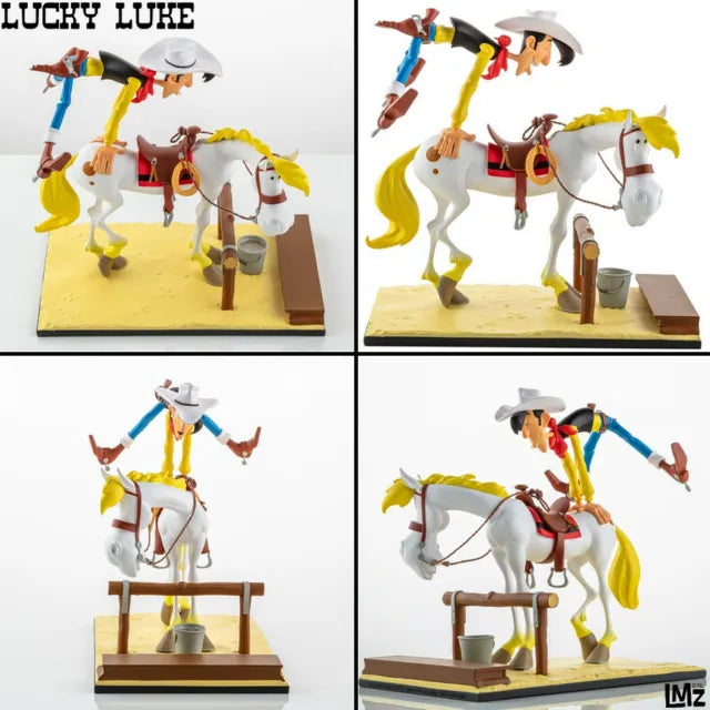 LMZ Collectibles Morris Lucky Luke & Jolly Jumper "En avant, old boy !"