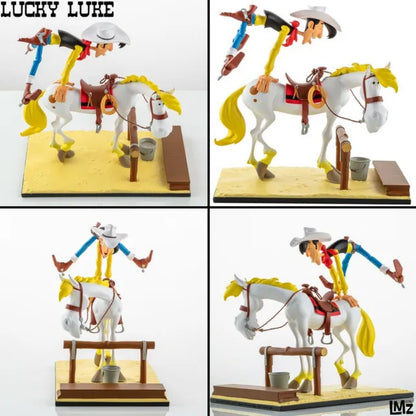 LMZ Collectibles Morris Lucky Luke & Jolly Jumper "En avant, old boy !"