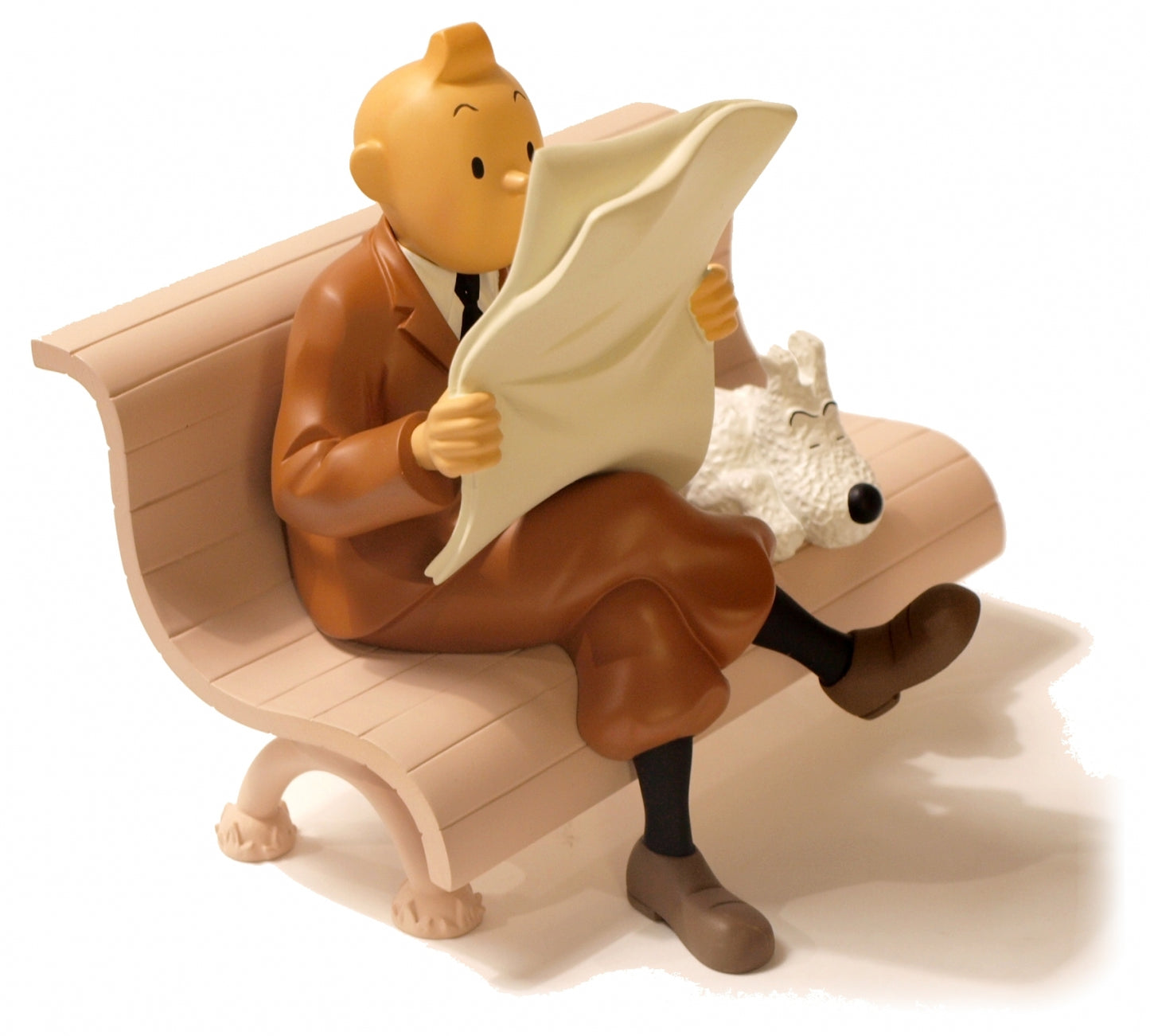 Moulinsart Leblon-Delienne Tintin - Tintin and Snowy on the bench 